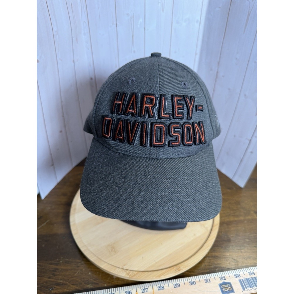 Harley Davidson Premium Snapback Hat Embroidered Logo Gray 9Forty‎ 940 New Era
